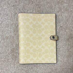Coach Cream Signature Notebook Cover